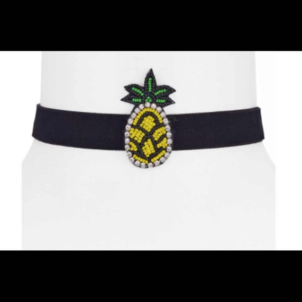 Aqua Kelly Iconic Choker Beaded Pineapple NEW